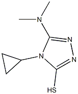 4-cyclopropyl-5-(dimethylamino)-4H-1,2,4-triazole-3-thiol Struktur