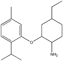 4-ethyl-2-[5-methyl-2-(propan-2-yl)phenoxy]cyclohexan-1-amine Struktur