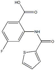 4-fluoro-2-[(thien-2-ylcarbonyl)amino]benzoic acid Struktur