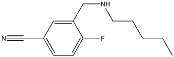 4-fluoro-3-[(pentylamino)methyl]benzonitrile Struktur