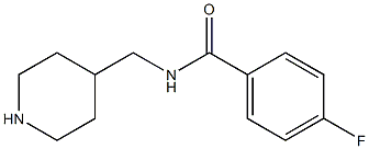 4-fluoro-N-(piperidin-4-ylmethyl)benzamide Struktur