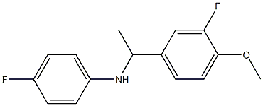 4-fluoro-N-[1-(3-fluoro-4-methoxyphenyl)ethyl]aniline Struktur