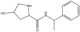 4-hydroxy-N-(1-phenylethyl)pyrrolidine-2-carboxamide Struktur