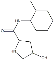 4-hydroxy-N-(2-methylcyclohexyl)pyrrolidine-2-carboxamide Struktur