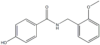 4-hydroxy-N-[(2-methoxyphenyl)methyl]benzamide Struktur