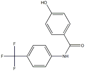 4-hydroxy-N-[4-(trifluoromethyl)phenyl]benzamide Struktur