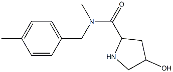 4-hydroxy-N-methyl-N-[(4-methylphenyl)methyl]pyrrolidine-2-carboxamide Struktur