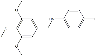 4-iodo-N-[(3,4,5-trimethoxyphenyl)methyl]aniline Struktur