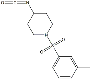 4-isocyanato-1-[(3-methylphenyl)sulfonyl]piperidine Struktur