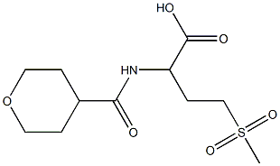 4-methanesulfonyl-2-(oxan-4-ylformamido)butanoic acid Struktur