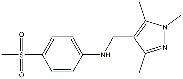 4-methanesulfonyl-N-[(1,3,5-trimethyl-1H-pyrazol-4-yl)methyl]aniline Struktur