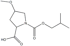 4-methoxy-1-[(2-methylpropoxy)carbonyl]pyrrolidine-2-carboxylic acid Struktur