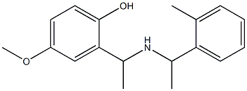 4-methoxy-2-(1-{[1-(2-methylphenyl)ethyl]amino}ethyl)phenol Struktur