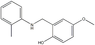 4-methoxy-2-{[(2-methylphenyl)amino]methyl}phenol Struktur