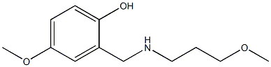 4-methoxy-2-{[(3-methoxypropyl)amino]methyl}phenol Struktur