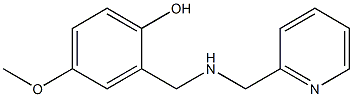 4-methoxy-2-{[(pyridin-2-ylmethyl)amino]methyl}phenol Struktur