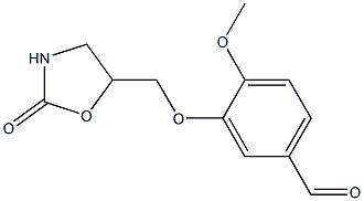 4-methoxy-3-[(2-oxo-1,3-oxazolidin-5-yl)methoxy]benzaldehyde Struktur