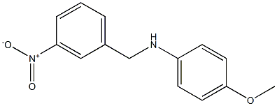 4-methoxy-N-[(3-nitrophenyl)methyl]aniline Struktur