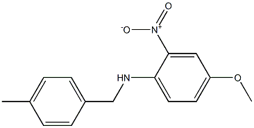 4-methoxy-N-[(4-methylphenyl)methyl]-2-nitroaniline Struktur