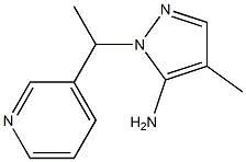 4-methyl-1-[1-(pyridin-3-yl)ethyl]-1H-pyrazol-5-amine Struktur