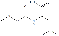 4-methyl-2-[2-(methylsulfanyl)acetamido]pentanoic acid Struktur