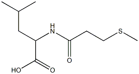 4-methyl-2-[3-(methylsulfanyl)propanamido]pentanoic acid Struktur