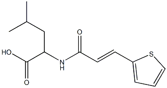 4-methyl-2-{[(2E)-3-thien-2-ylprop-2-enoyl]amino}pentanoic acid Struktur