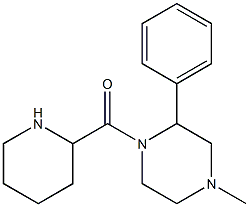 4-methyl-2-phenyl-1-(piperidin-2-ylcarbonyl)piperazine Struktur