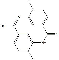 4-methyl-3-[(4-methylbenzoyl)amino]benzoic acid Struktur