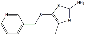 4-methyl-5-[(pyridin-3-ylmethyl)thio]-1,3-thiazol-2-amine Struktur