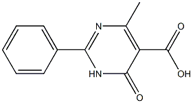 4-methyl-6-oxo-2-phenyl-1,6-dihydropyrimidine-5-carboxylic acid Struktur