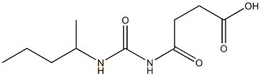 4-oxo-4-[(pentan-2-ylcarbamoyl)amino]butanoic acid Struktur