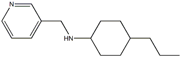 4-propyl-N-(pyridin-3-ylmethyl)cyclohexan-1-amine Struktur