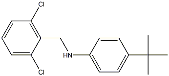 4-tert-butyl-N-[(2,6-dichlorophenyl)methyl]aniline Struktur