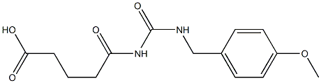 5-({[(4-methoxyphenyl)methyl]carbamoyl}amino)-5-oxopentanoic acid Struktur