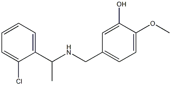 5-({[1-(2-chlorophenyl)ethyl]amino}methyl)-2-methoxyphenol Struktur