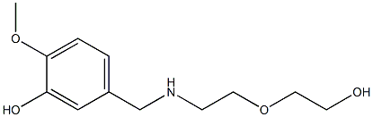 5-({[2-(2-hydroxyethoxy)ethyl]amino}methyl)-2-methoxyphenol Struktur