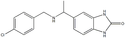 5-(1-{[(4-chlorophenyl)methyl]amino}ethyl)-2,3-dihydro-1H-1,3-benzodiazol-2-one Struktur