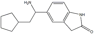 5-(1-amino-2-cyclopentylethyl)-2,3-dihydro-1H-indol-2-one Struktur