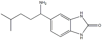 5-(1-amino-4-methylpentyl)-2,3-dihydro-1H-1,3-benzodiazol-2-one Struktur