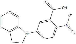 5-(2,3-dihydro-1H-indol-1-yl)-2-nitrobenzoic acid Struktur