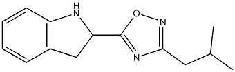 5-(2,3-dihydro-1H-indol-2-yl)-3-(2-methylpropyl)-1,2,4-oxadiazole Struktur