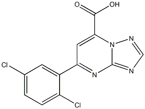 5-(2,5-dichlorophenyl)-[1,2,4]triazolo[1,5-a]pyrimidine-7-carboxylic acid Struktur