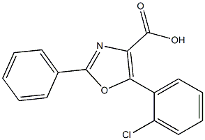 5-(2-chlorophenyl)-2-phenyl-1,3-oxazole-4-carboxylic acid Struktur