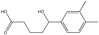 5-(3,4-dimethylphenyl)-5-hydroxypentanoic acid Struktur