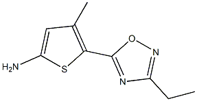 5-(3-ethyl-1,2,4-oxadiazol-5-yl)-4-methylthiophen-2-amine Struktur