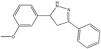 5-(3-methoxyphenyl)-3-phenyl-4,5-dihydro-1H-pyrazole Struktur