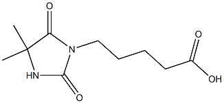 5-(4,4-dimethyl-2,5-dioxoimidazolidin-1-yl)pentanoic acid Struktur