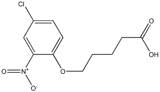 5-(4-chloro-2-nitrophenoxy)pentanoic acid Struktur