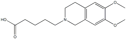 5-(6,7-dimethoxy-1,2,3,4-tetrahydroisoquinolin-2-yl)pentanoic acid Struktur